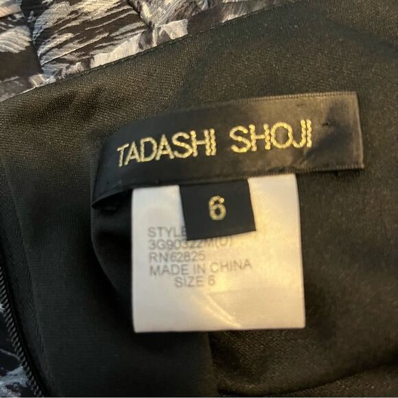 Tadashi Shoji Silk Dress 6 Elegant Ruched Evening Cocktail Date Party Luxe Glam - Picture 5 of 6